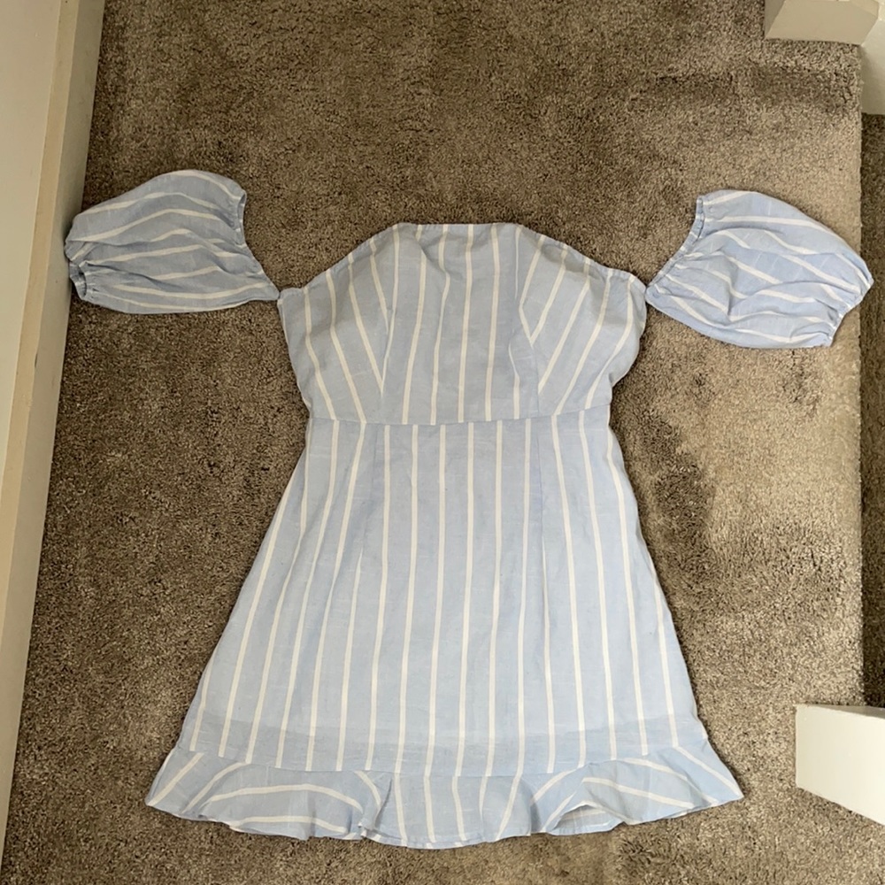 Shein blue and white dress